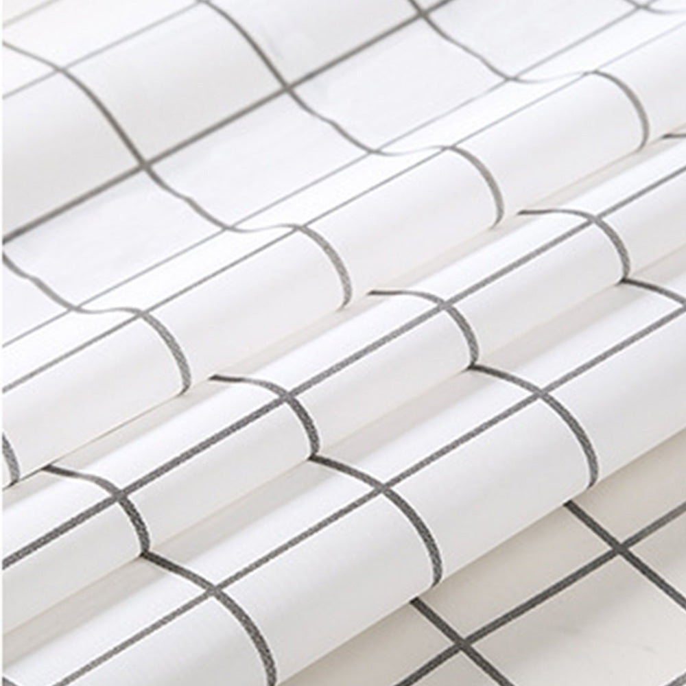 2-Pack PVC Tablecloth Waterproof Oilproof with Checkered Pattern White Check