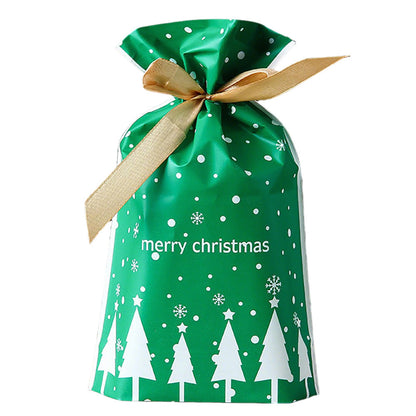 50PCS Christmas Candy Treat Bags Gift Wrapping Drawstring Bags for Holiday Parties Style 2