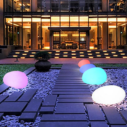 LED Outdoor Solar Stone Light Glow Stone Shape Garden Decor Light