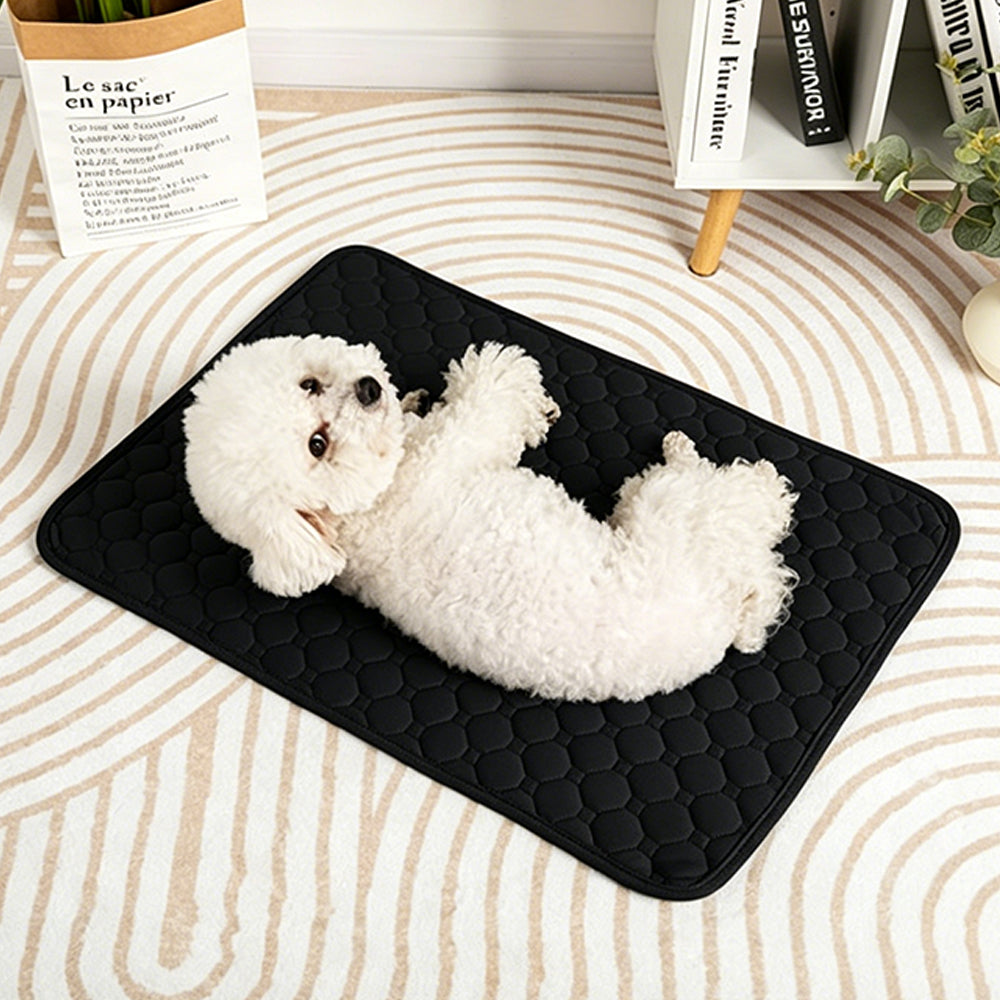 Washable Puppy Pads Waterproof Non Slip Reusable Dog Pee Pads for Floor-Black