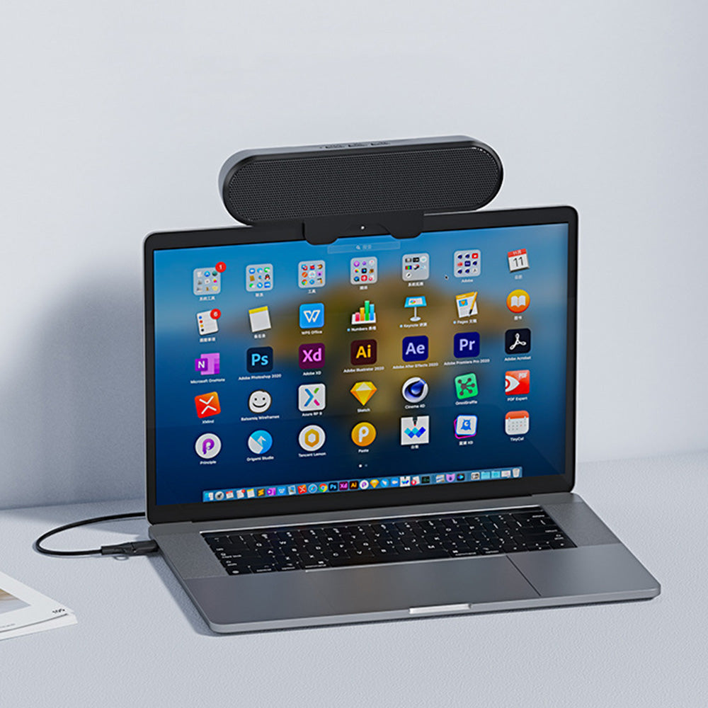 USB Clip-On Speaker 10W High Power Portable Soundbar for Laptop PC