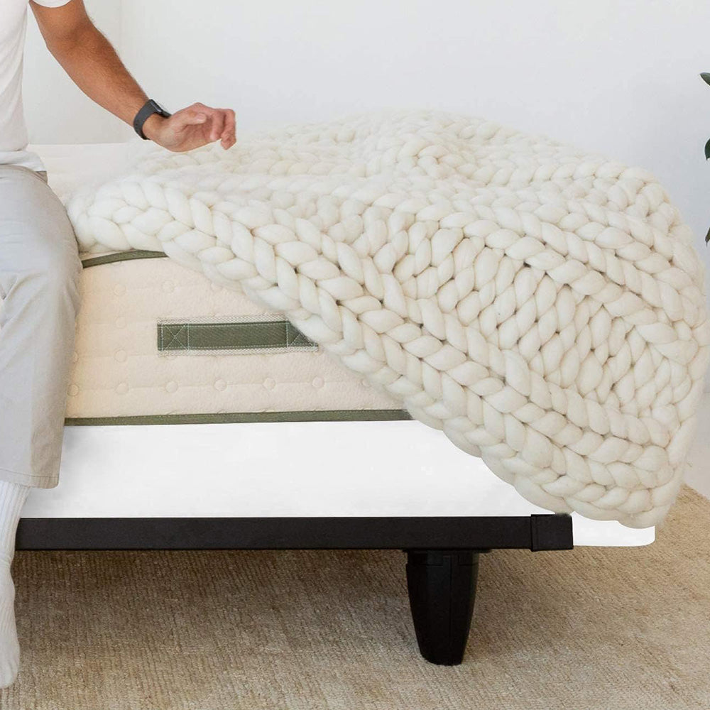 2Pcs Elastic Box Spring Mattress Foundation Cover -White