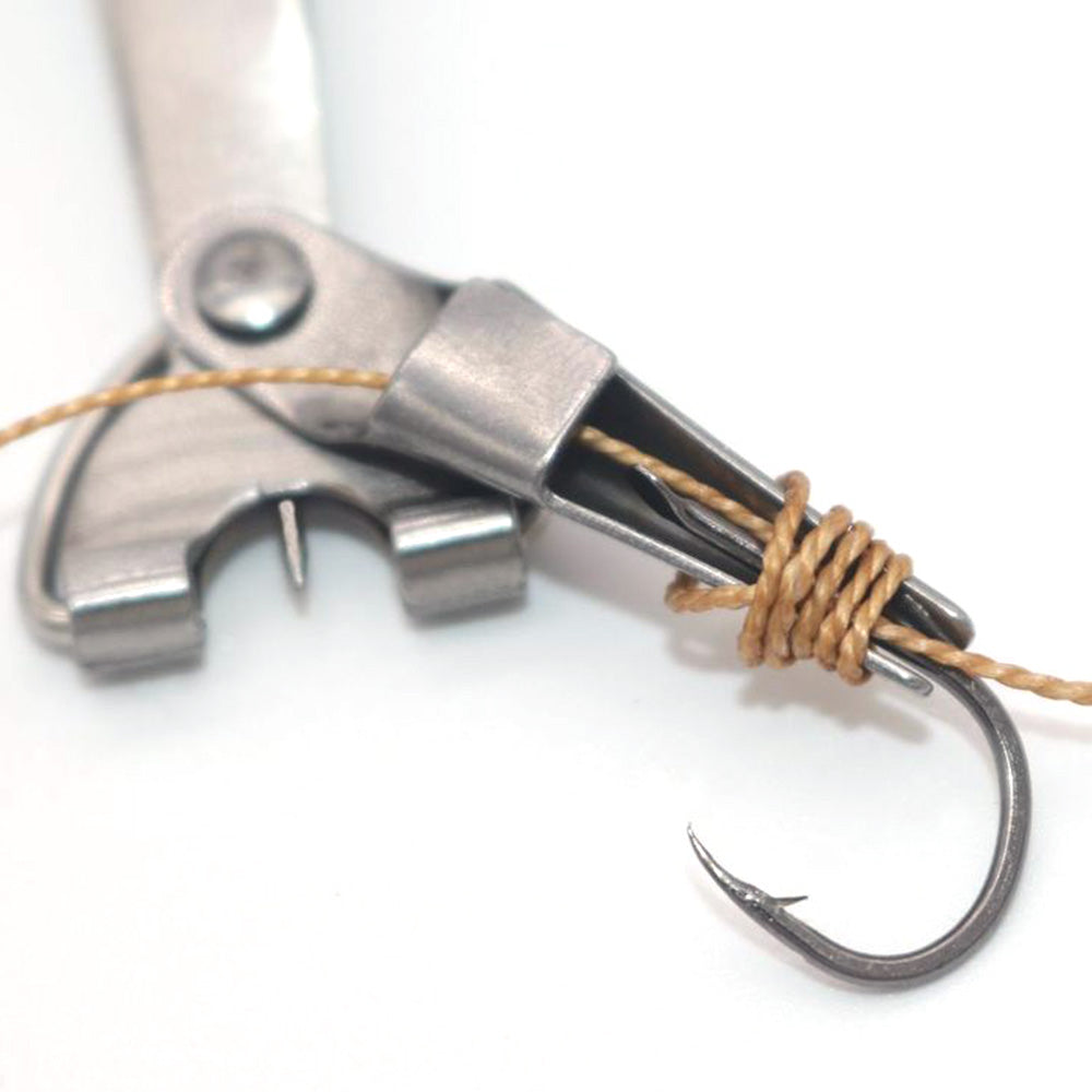 Fishing Knot Tying Tool Fast Line Clippers Tie Tippet Cutter Nipper-Silver