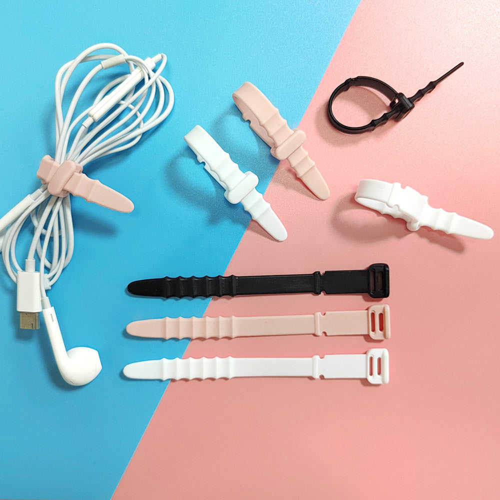 40pcs Fishbone Cable Winder Cord Clip Organizer Earphone Cable Protector USB Wire Tie