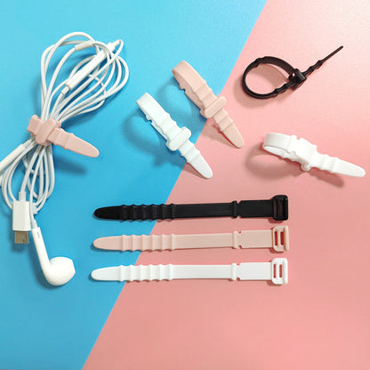 40pcs Fishbone Cable Winder Cord Clip Organizer Earphone Cable Protector USB Wire Tie