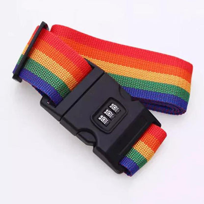 2Pcs Password Lock Luggage Strap Travel Suitcase Secure Belt Code Lock Mixed Color