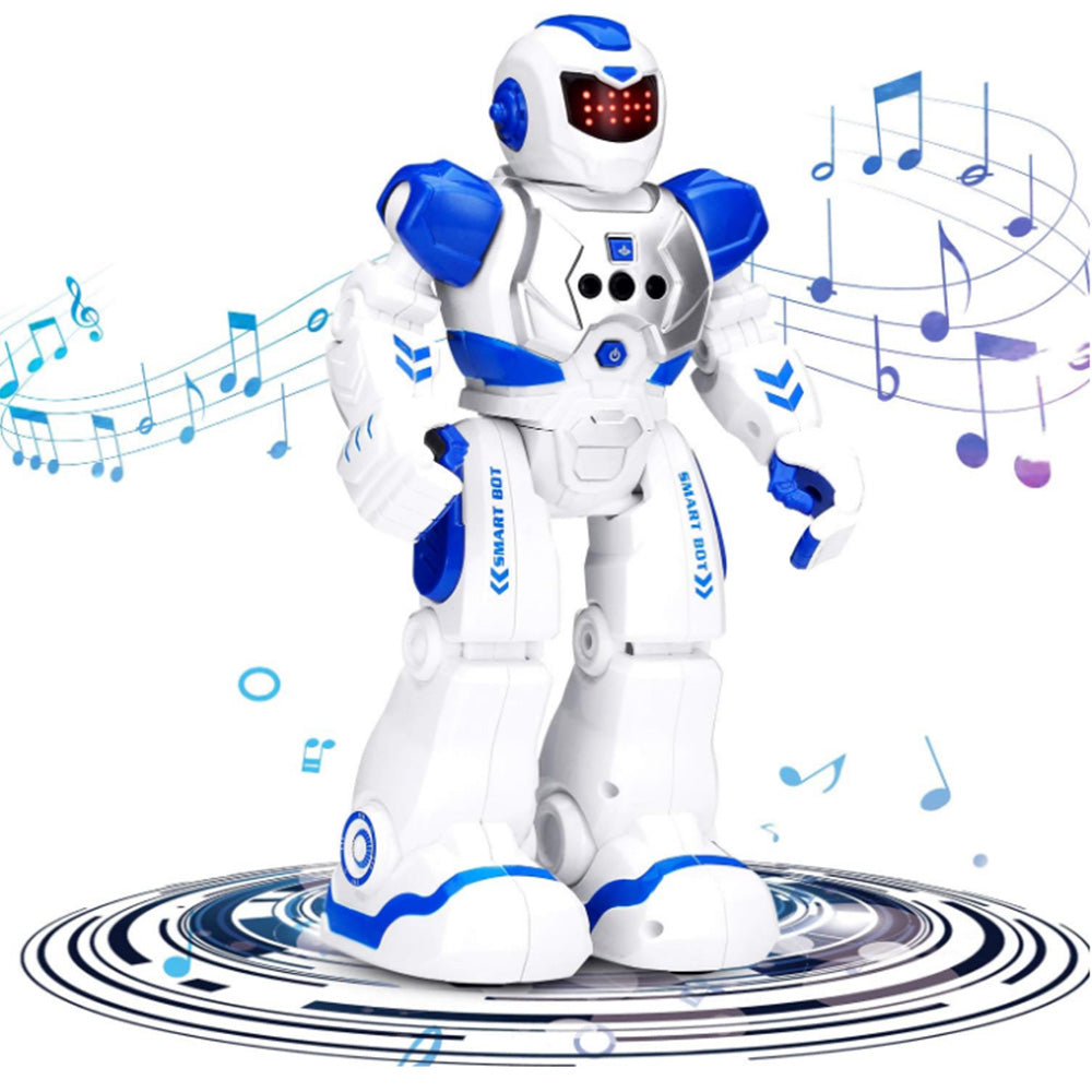 RC Smart Robot Toy for Kids Gesture Sensing Robot Singing Dance Talking Robotic Toy Blue