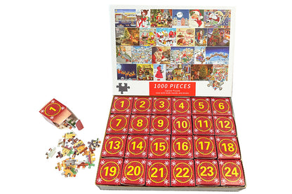 1000Pcs Christmas Advent Calendar Puzzle Xmas Countdown Calendar Jigsaw Puzzles