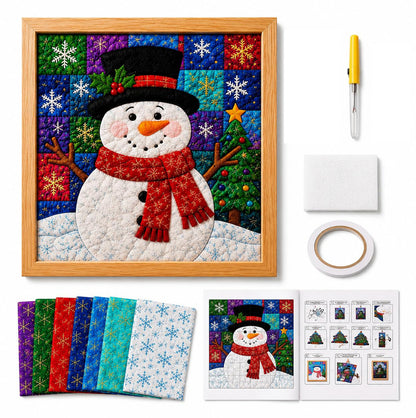 Fabric Poke Art Kit for Adults 3D Christmas Santa Claus DIY Craft - Snowman