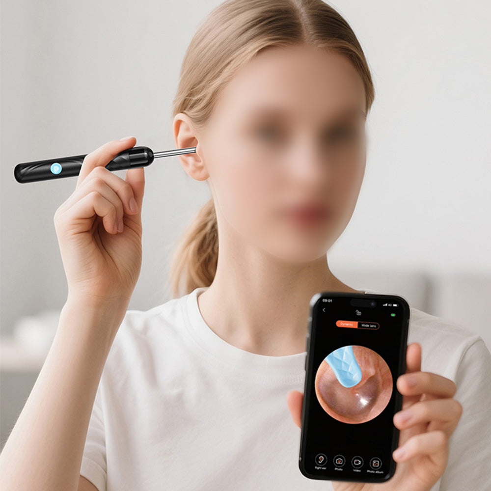 HD Ear Wax Removal Camera Tool for iOS & Android Wireless Visual Ear Cleaner-Black