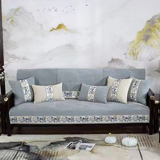 Sofa Cover Soft Couch Covers Slip Resistant Stylish Furniture Protector -Grey