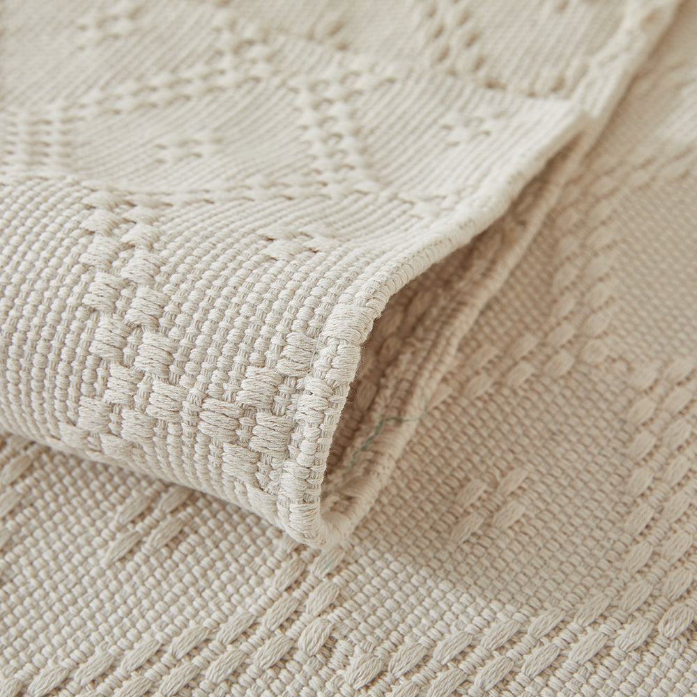 Cotton Linen Sofa Slipcover Sofa Towel Cover Furniture Protector -Beige