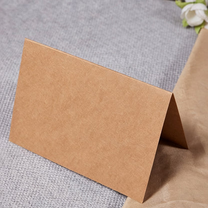 20 Sets Blank Folded Greeting Cards and Self Seal Envelopes - Khaki