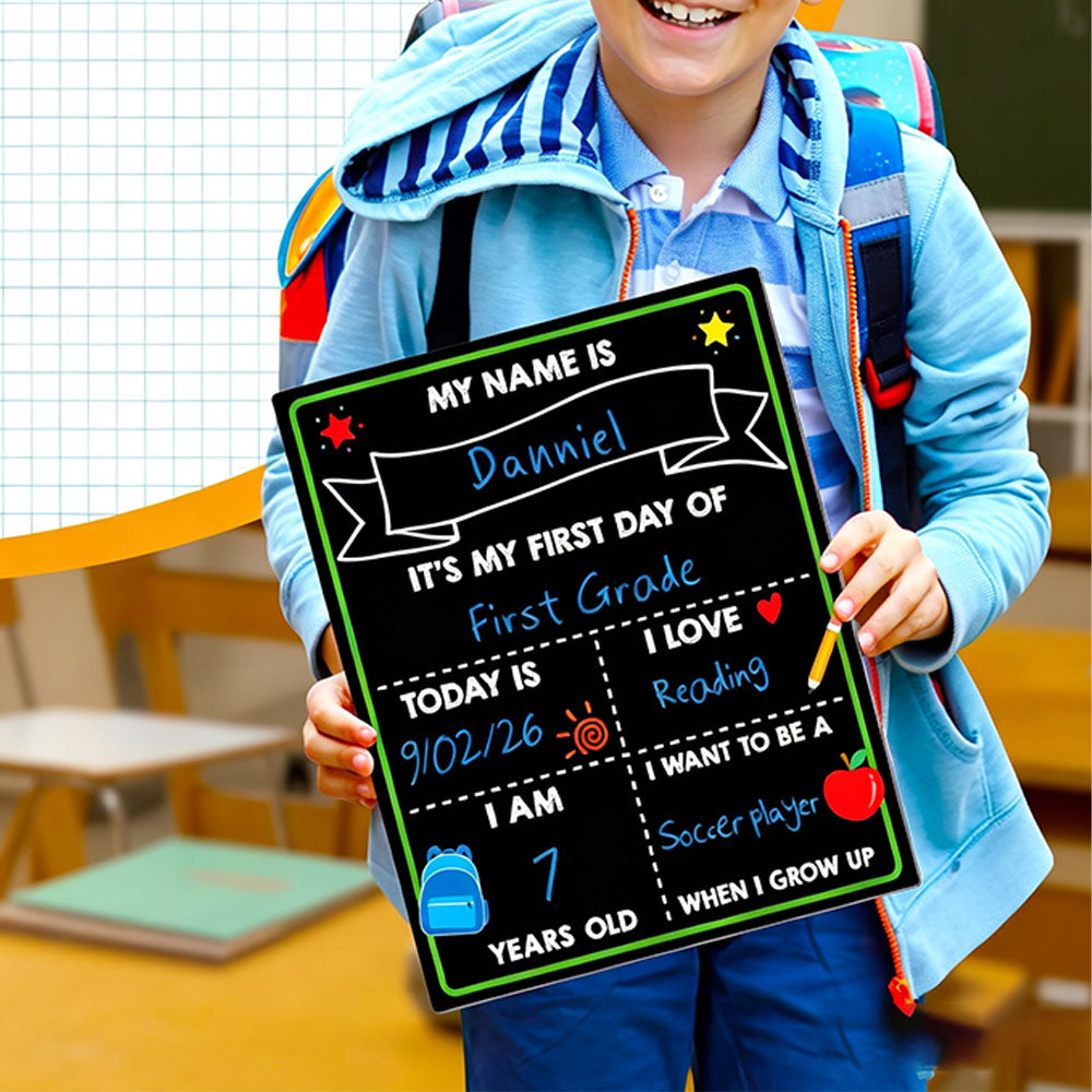 28x35cm Double Sided First and Last Day of School Chalkboard Photo Sign