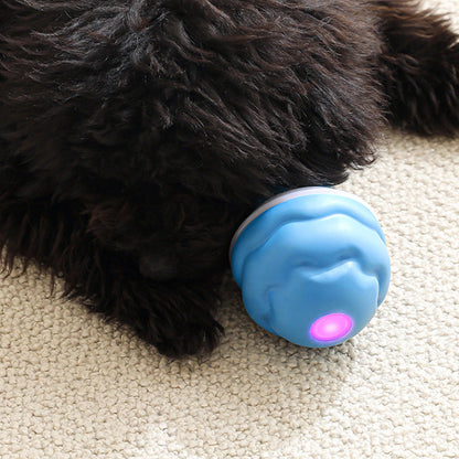 3-Mode Pet Interactive Toys Squeaky Auto Rolling Ball Dog Toy Blue
