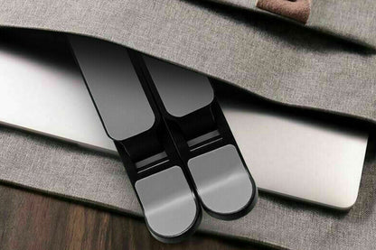Adjustable Height Foldable Aluminum Laptop Stand - Black