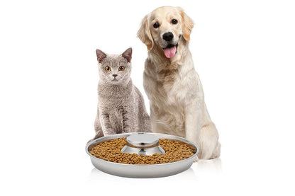Stainless Steel Pet Feeder Bowl Dog Slow Food Bowl