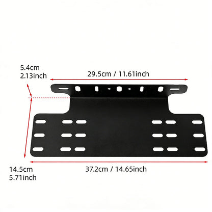 Universal Auxiliary Light Bracket License Plate Mount Metal for Jeep SUV Pickup Truck