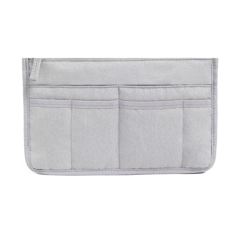 Multi-Pocket Handbag Insert Liner Tote Travel Makeup Purse Pouch Organiser Grey