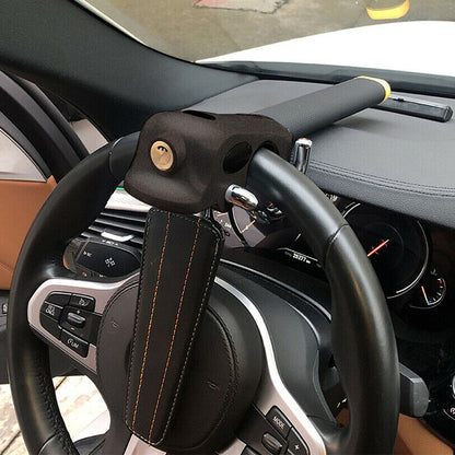 Universal Steering Wheel Lock Anti Theft Device for Cars-Black