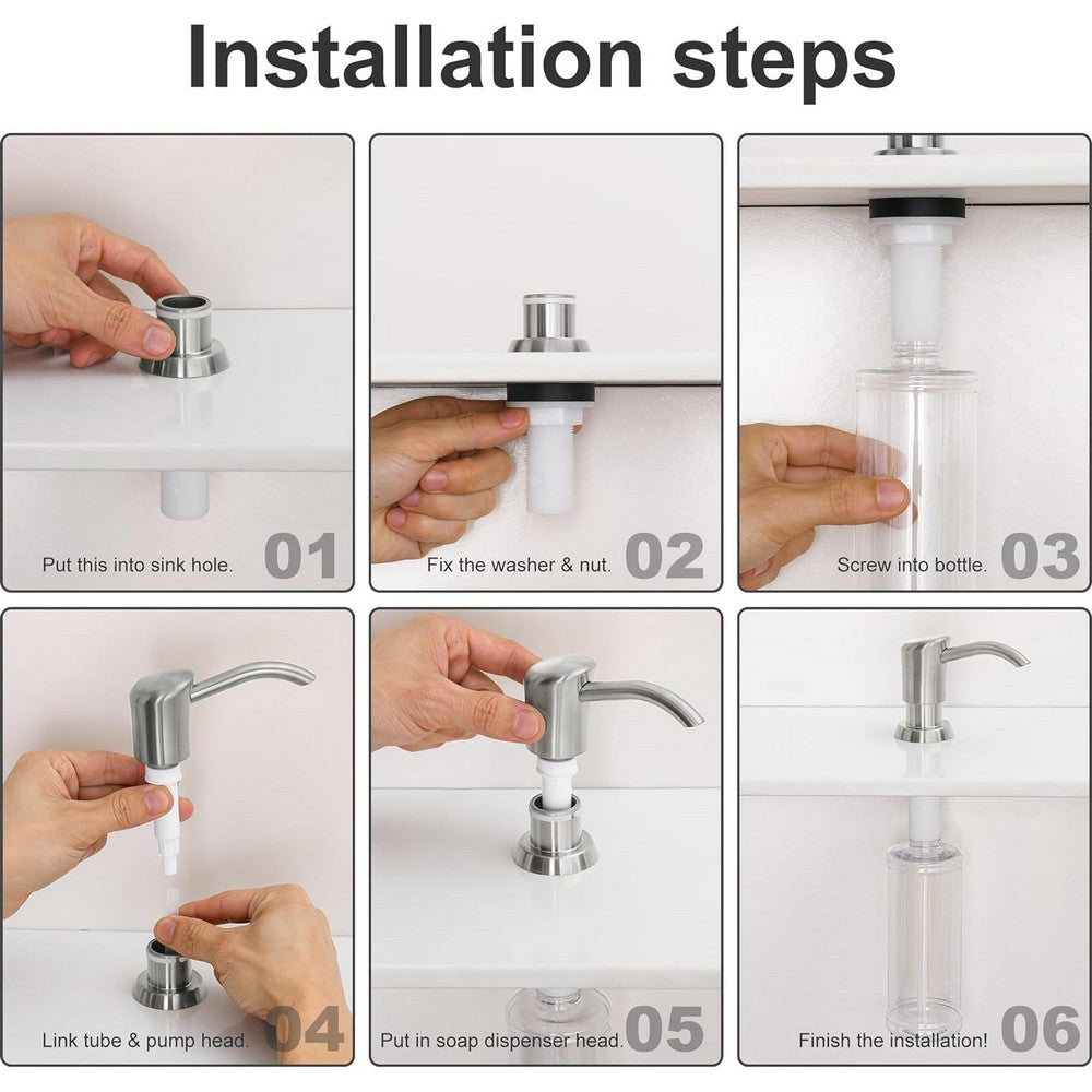 Sink Soap Dispenser Lotion Dispenser for Kitchen Sink with 500ml Soap Bottle