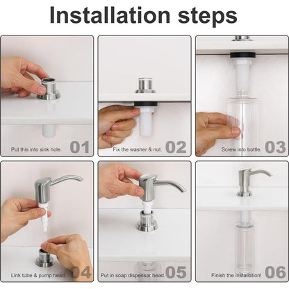 Sink Soap Dispenser Lotion Dispenser for Kitchen Sink with 500ml Soap Bottle