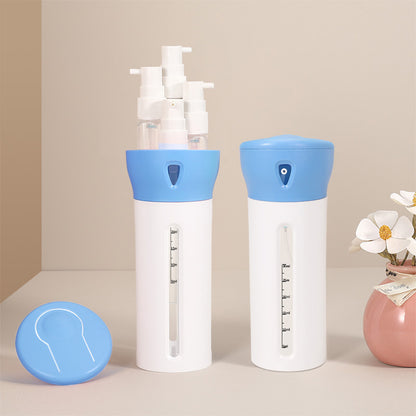 4-in-1 Travel Bottle Set Leak-Proof Container Portable Leakproof Rotatable Bottles -Blue