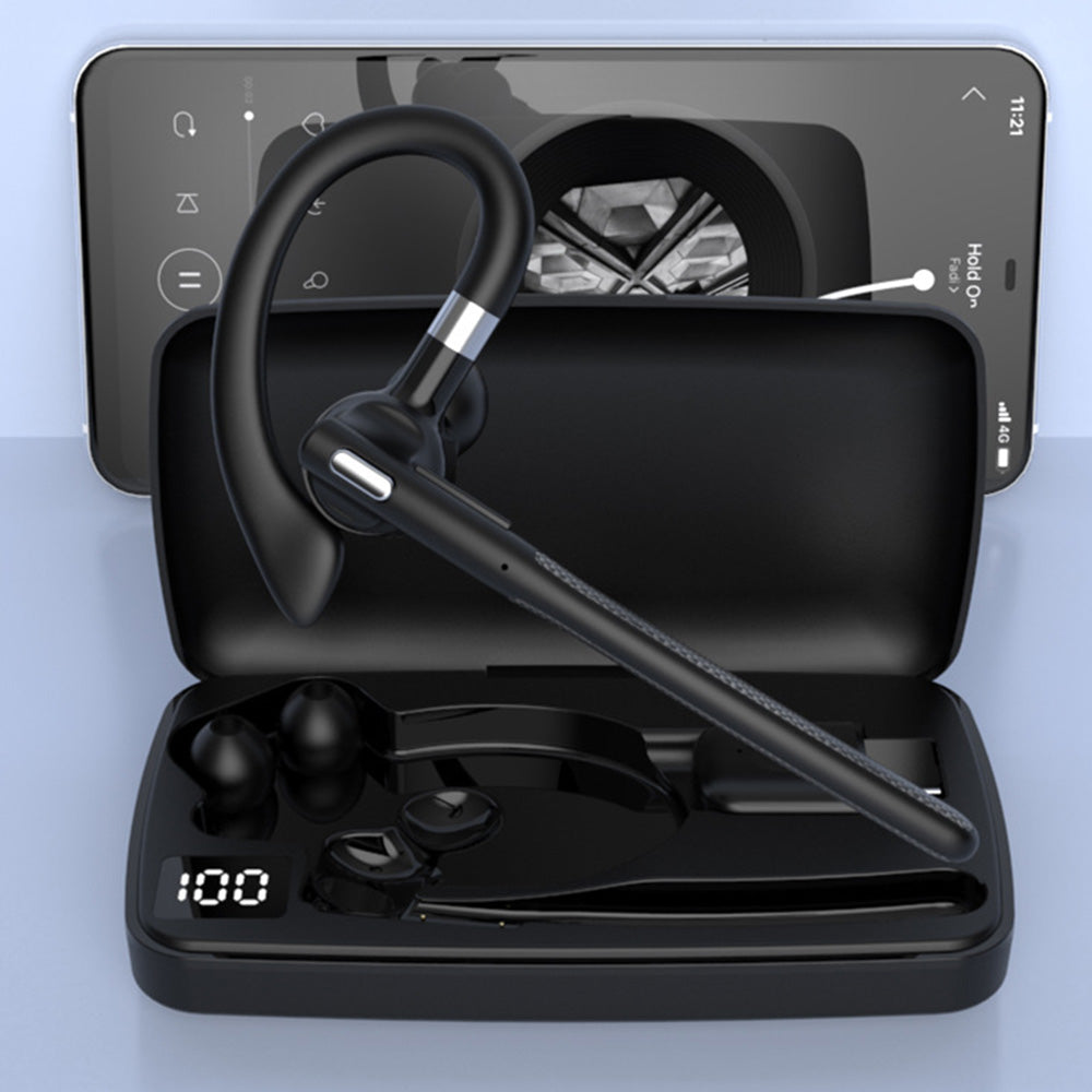 Wireless Car Bluetooth Headset with Rotating Ear Hook
