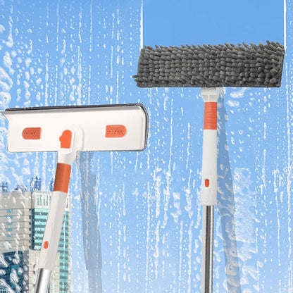4-in-1 Rotatable Window Cleaning Kit with Extension Pole & Bendable Head