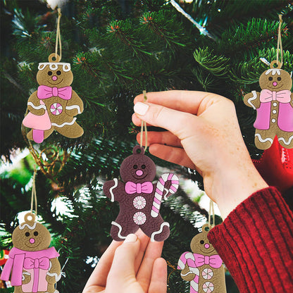 12PCS Gingerbread Man Christmas Decorations ¨C Hanging Pendants for Christmas Tree