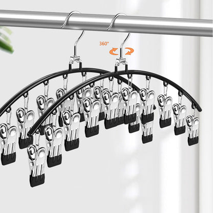 2 Pack Space-Saving 10-Clip Pants Hangers for Leggings Skirts Clothes