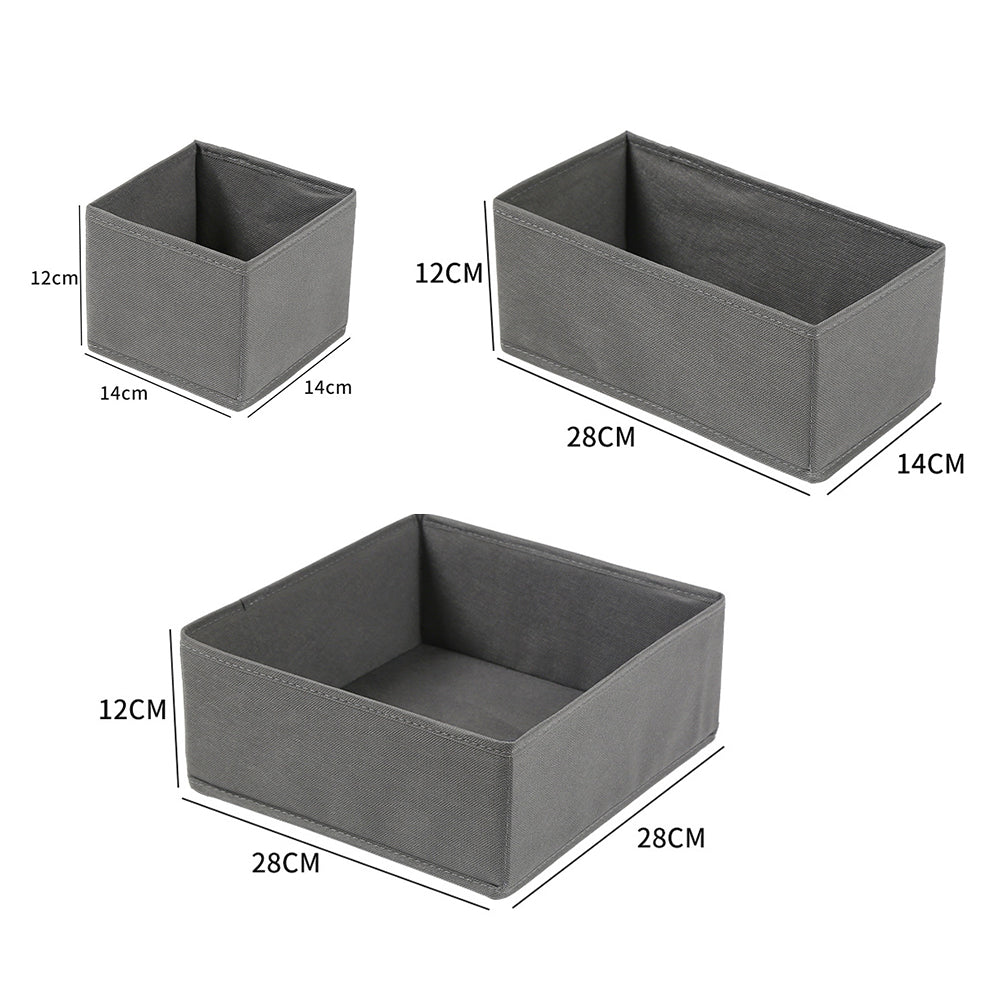 6 Pcs Set Foldable Drawer Organizers for Clothes Underwear Socks