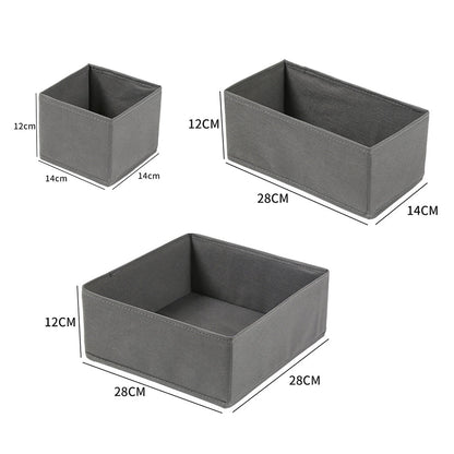 6 Pcs Set Foldable Drawer Organizers for Clothes Underwear Socks