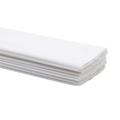 10 Crepe Paper Sheets for Gift Wrapping and Flower Crafts - White