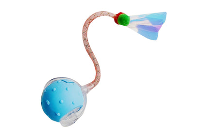 Interactive Cat Toys Ball for Indoor Cats Moving Cat Ball with Elastic Tail -Blue