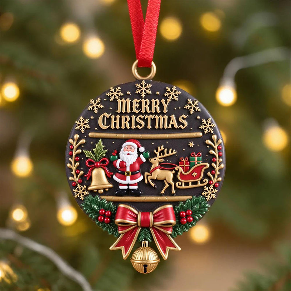 6 Piece Acrylic Christmas Tree Ornament Hanging Decoration Set