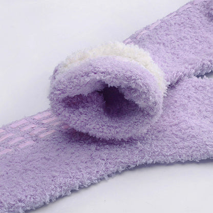 4 Pairs of Anti-Slip Winter Warm Socks with Grips for Women