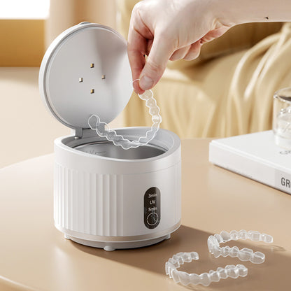 Ultrasonic Retainer Cleaner for Dentures Jewelry - White