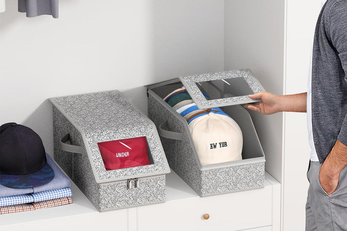 Stackable Hat Storage Organizer Holds up to 12 Caps