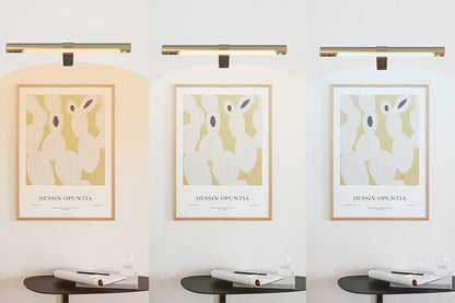 Wireless Wall Picture Light Motion Sensor Art Painting Lamp for Gallery-Gold Color