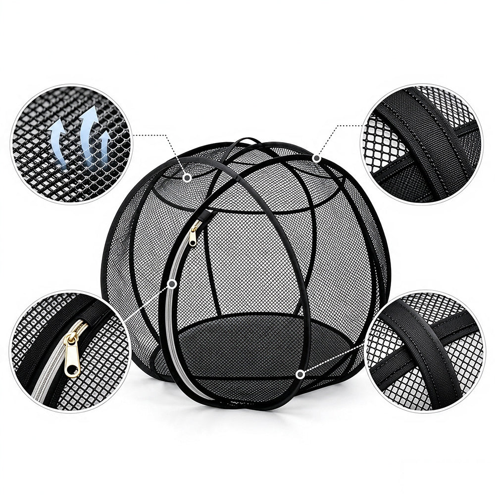 Cat Hamster Ball for Outside Rolling Cat Enclosure Pop Up Playpen - Black