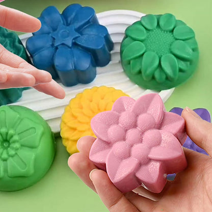 3 Pack Flower Soap Mold Silicone Baking Molds
