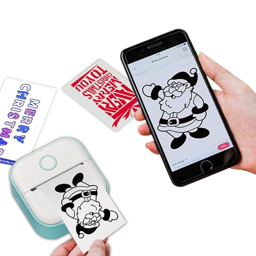 Phomemo T02 Mini Bluetooth Thermal Sticker Printer Portable Pocket Photo Printer Green