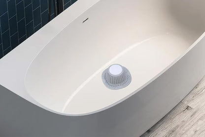 2Pcs Bathtub Drain Hair Catcher Silicone Shower Hair Catcher for Pop Up and Regular Drains