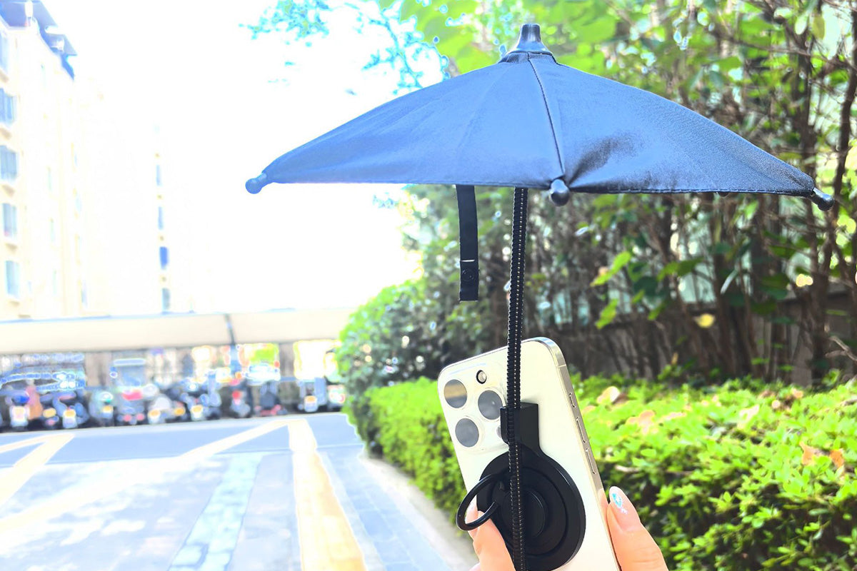 Adjustable Smartphone Umbrella Stand-Black