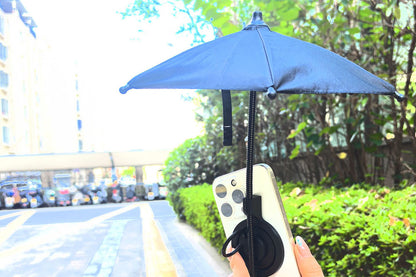 Adjustable Smartphone Umbrella Stand-Black