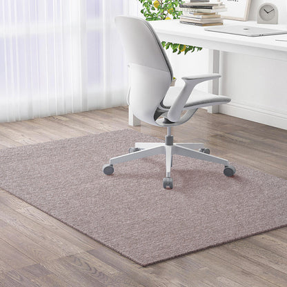 Office Chair Mat for Hardwood Floor Anti-Slip TPE Desk Rug for Home and Office-Brown