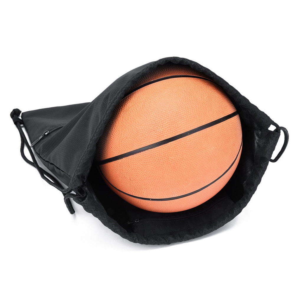 Drawstring Backpack Bag Portable Gym Backpack - Black