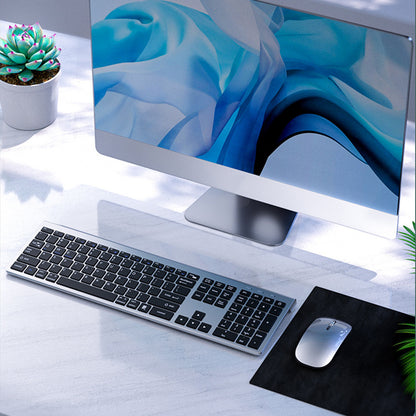 2.4GHz Bluetooth Wireless Keyboard And Mouse Combo For Computer Laptop PC -Dark Grey