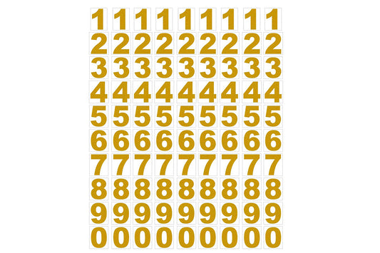 90Pcs Waterproof Reflective Number Stickers for Mailbox Bin Door Gold